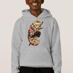 Chameleon Samurai - Tattooed Warrior mit Katana Hoodie