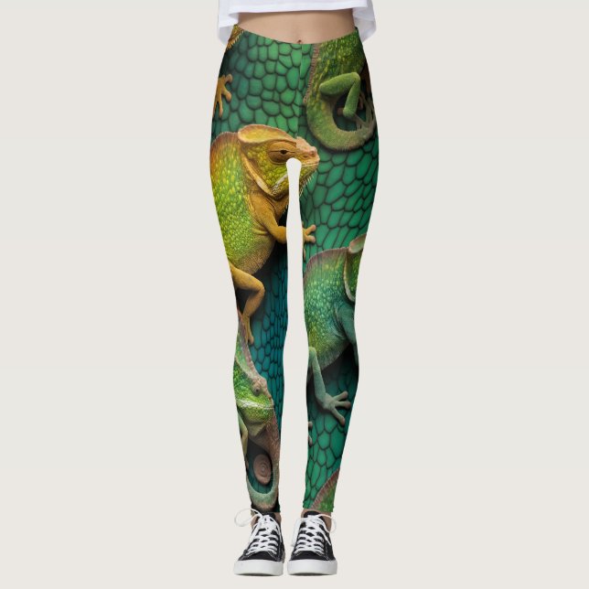 Chameleon Schönheit Leggings (Vorderseite)