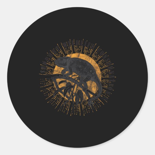 Chameleon Wildlife Conservation Animal Reptile Lov Runder Aufkleber (Vorderseite)