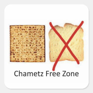 Chametz-Freizone Quadratischer Aufkleber