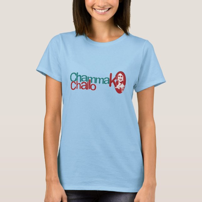 Chammak Challo schönes Mädchen im Hindi T-Shirt (Vorderseite)
