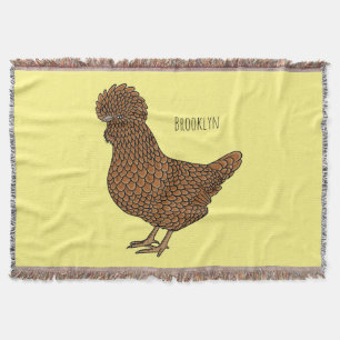 Chamois polish chicken cartoon illustration decke