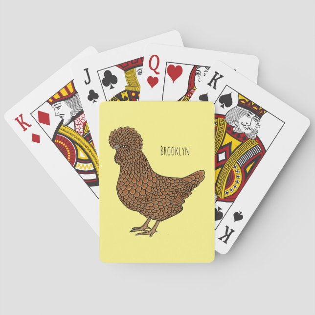 Chamois polish chicken cartoon illustration spielkarten (Rückseite)