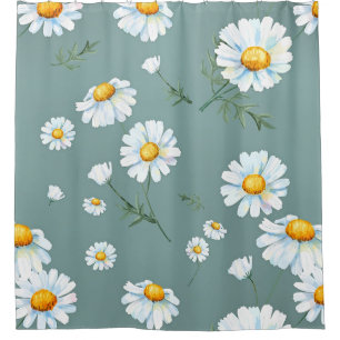 Chamomile-Blume-Muster Duschvorhang