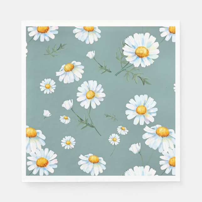 Chamomile-Blume-Muster Serviette (Vorderseite)
