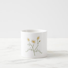 Chamomile Botanical Illustration Coffee Mug Espressotasse
