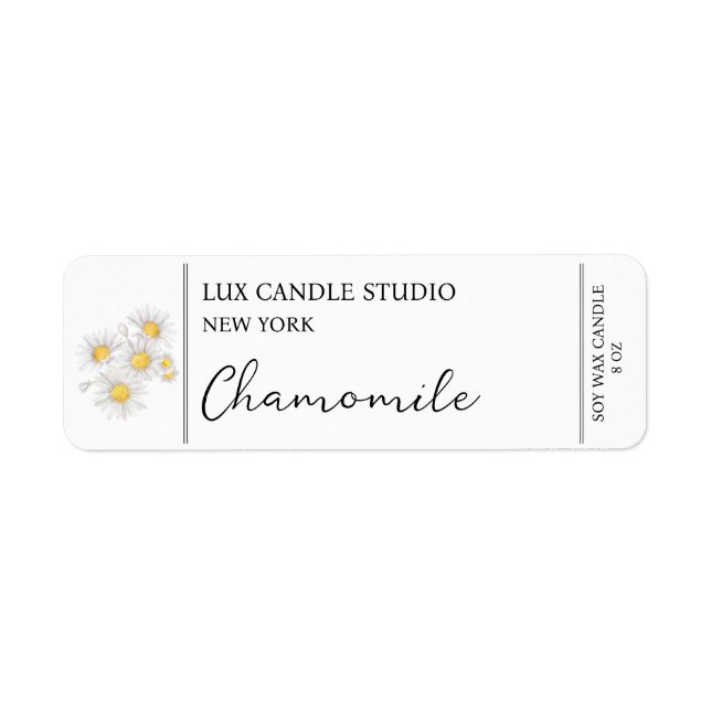 Chamomile Candle Label (Vorne)