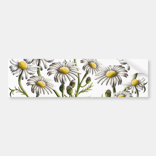 Chamomile Pflanze Magnet Autoaufkleber (Vorne)