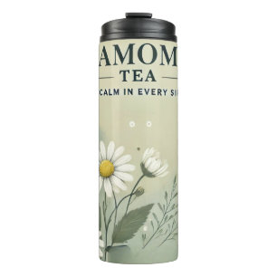 Chamomile Tee Design AI Art Thermosbecher