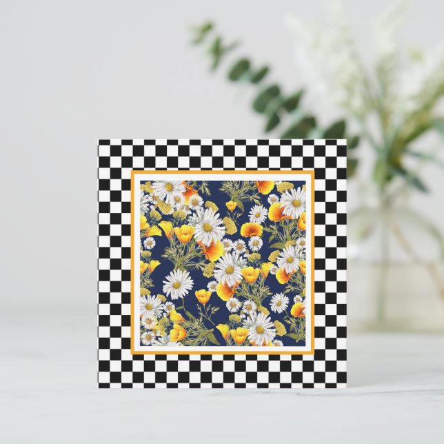 Chamomiles Poppies und Checkerboard (Stehend Vorderseite)
