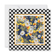 Chamomiles Poppies und Checkerboard