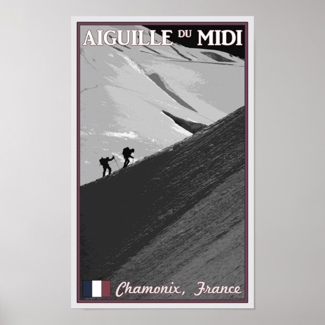 Chamonix - Aiguille du Midi Arete Poster (Vorne)