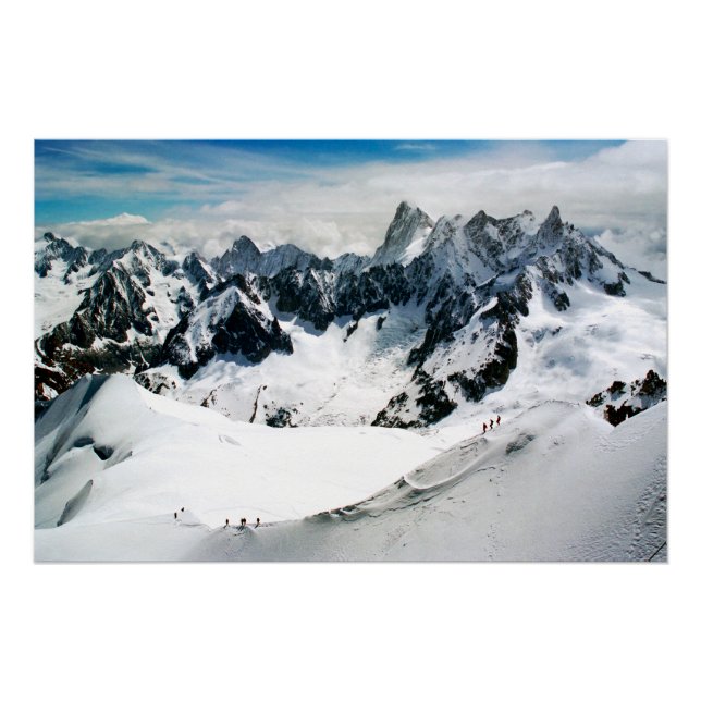 Chamonix Aiguille du Midi Mont Blanc Massif Frankr Poster (Vorderseite)