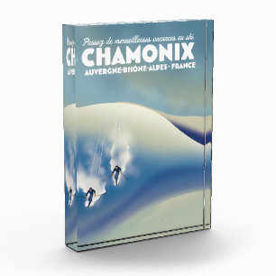 Chamonix - Auvergne-Rhône-Alpes Frankreich Skiplak Fotoblock