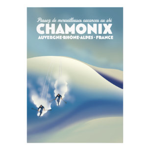 Chamonix - Auvergne-Rhône-Alpes Frankreich Skipost Fotodruck