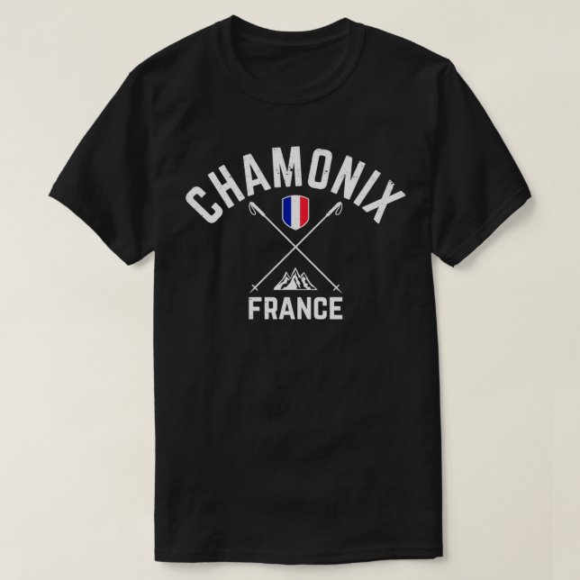 Chamonix France Ski T-Shirt (Design vorne)