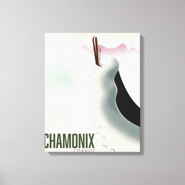 Chamonix France-Skiposter Leinwanddruck (Vorderseite)
