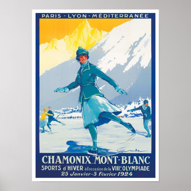 Chamonix France Vintage Poster (Vorne)