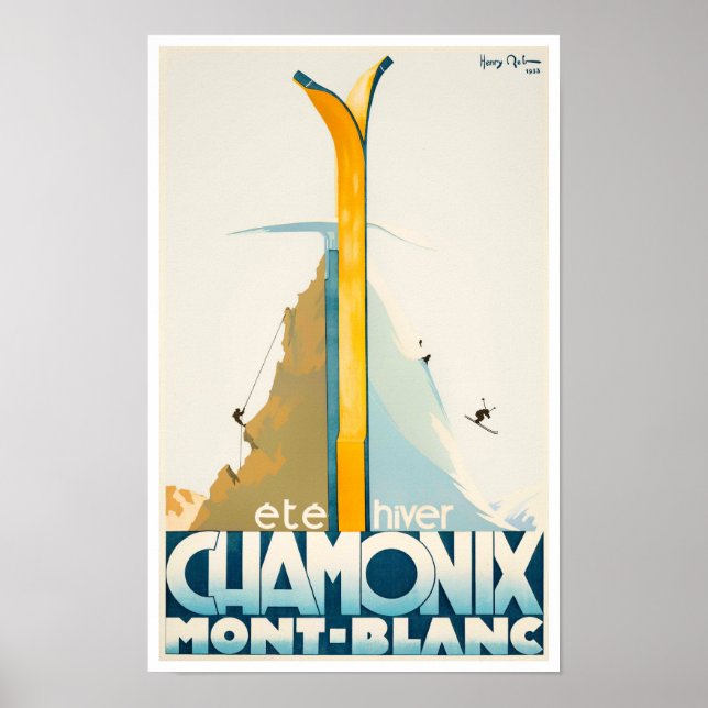 Chamonix France Vintage Poster (Vorne)