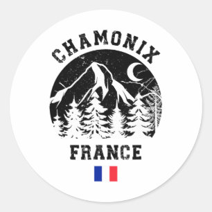 Chamonix Frankreich Alpen Skigebiet Alp Alpine Runder Aufkleber