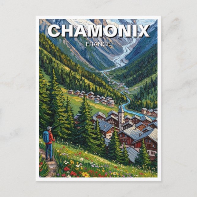 Chamonix Frankreich Mont Blanc Postkarte (Vorderseite)