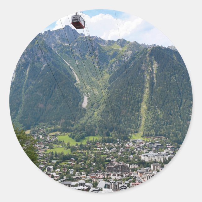 Chamonix - Frankreich Runder Aufkleber (Vorderseite)