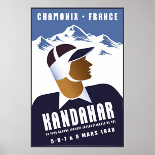 Chamonix, Frankreich, Ski-Plakat Poster