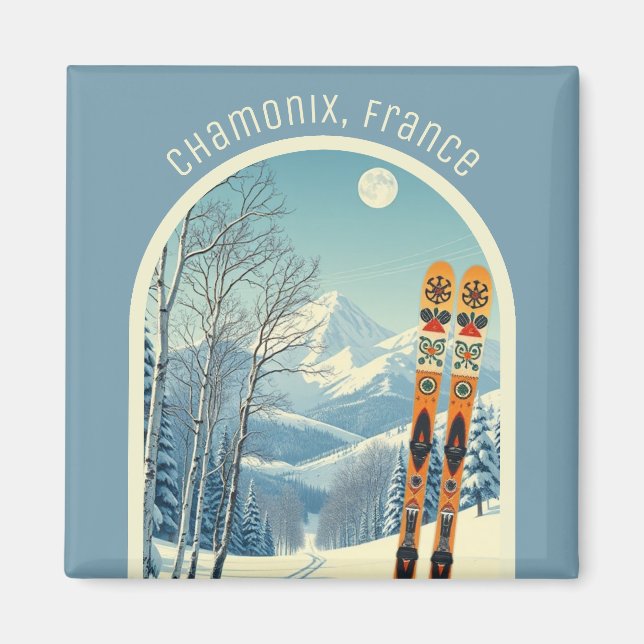 Chamonix Frankreich Skiferien Magnet (Vorne)