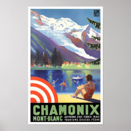 Chamonix Frankreich Vintage Reise Poster