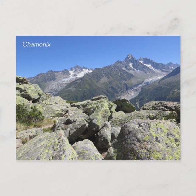 Chamonix Französische Alpen Postkarte (Vorderseite)