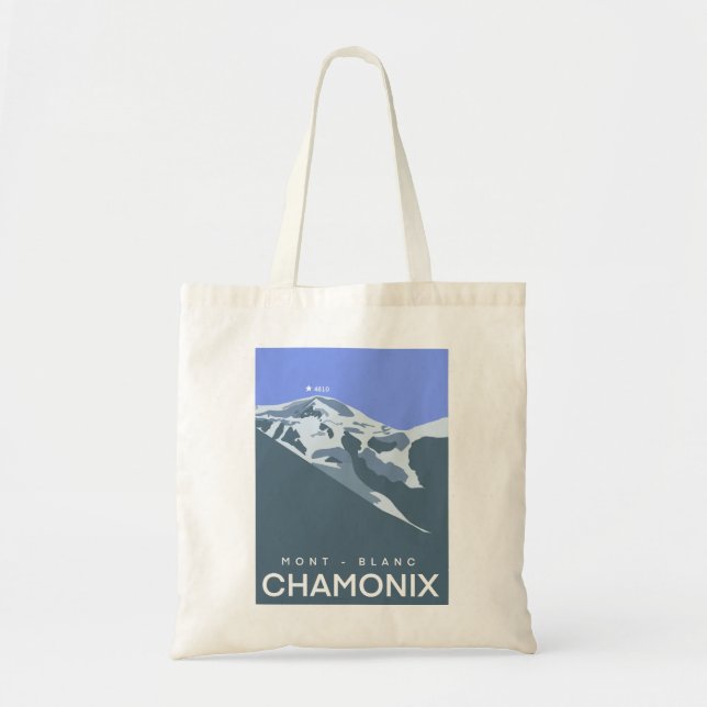 Chamonix, Mont Blanc, digitales Bild Tragetasche (Vorne)