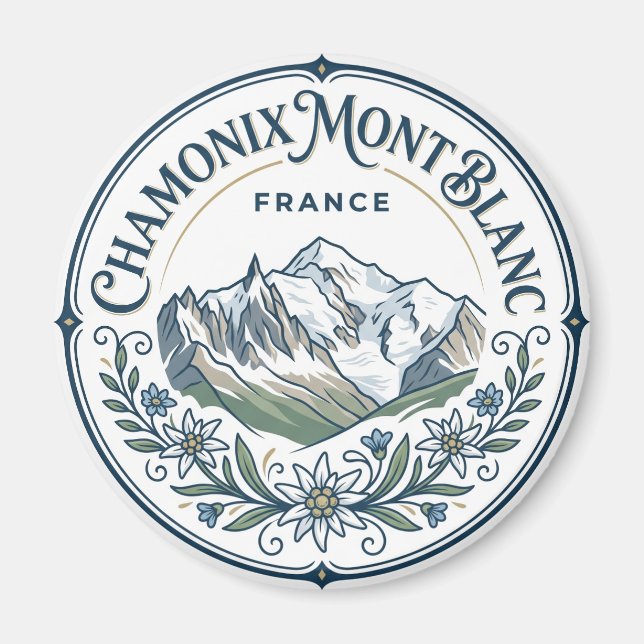 Chamonix-Mont-Blanc Frankreich Magnet (Vorne)