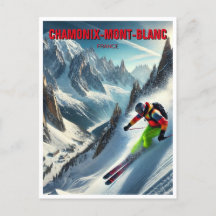 Chamonix Mont Blanc Frankreich Skifahren