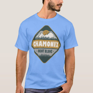 Chamonix Mont Blanc Frankreich Vintages Wanderdesi T-Shirt