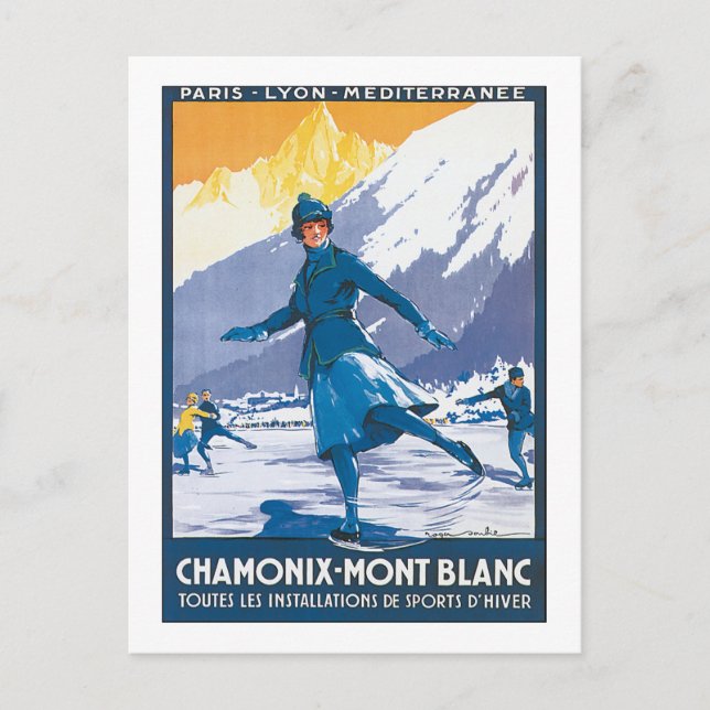 Chamonix Mont Blanc Postkarte (Vorderseite)