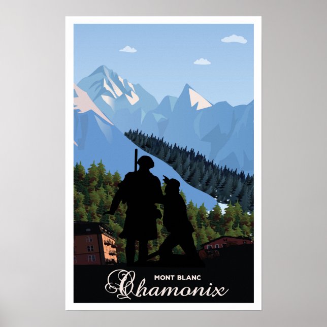 Chamonix, Mont Blanc, Reisen Poster (Vorne)