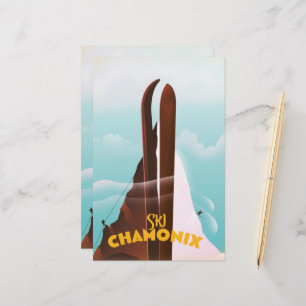 Chamonix-Mont-Blanc-Ski-Plakat