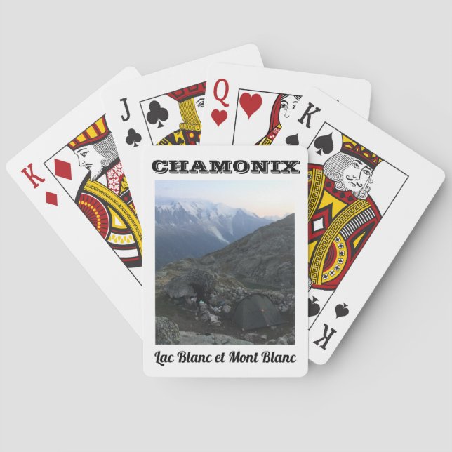 Chamonix Mont Blanc und Gummilack Blanc Spielkarten (Rückseite)