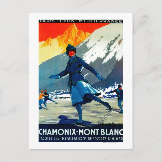 Chamonix-Mont-Blanc Vintages PosterEuropa Postkarte (Vorderseite)
