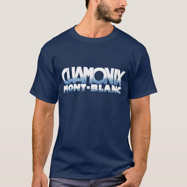 Chamonix Retro: Vintage Bilder vom Berg T-Shirt (Vorderseite)