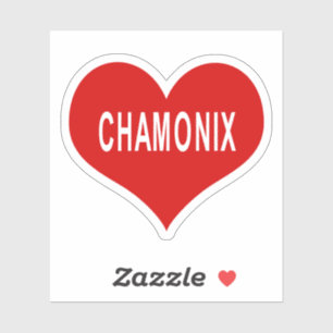 CHAMONIX Rote Liebe Herz Vinyl Sticker