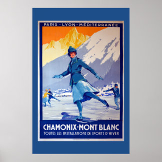 Chamonix, Schweiz Vintage Travel Poster