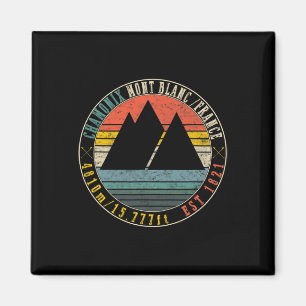 Chamonix Valley Mont Blanc Frankreich Snowboard Magnet