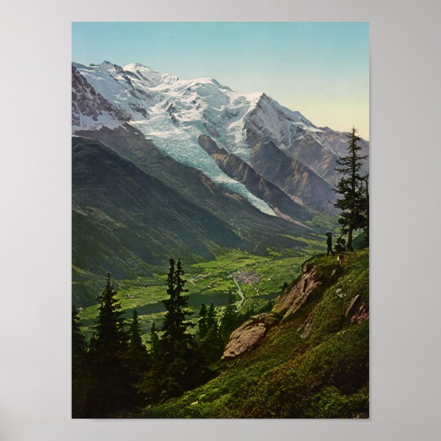 Chamonix Valley - Montblanc und La Flegere Poster (Vorne)