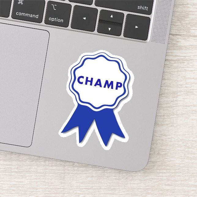 Champ Blue Ribbon Aufkleber (Detail)
