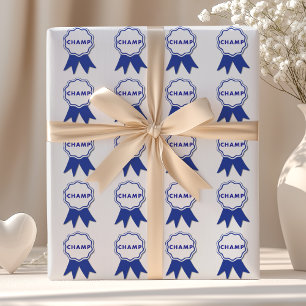 Champ Blue Ribbon Geschenkpapier