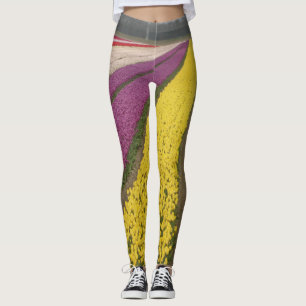 Champ coloré Legging de tulipes