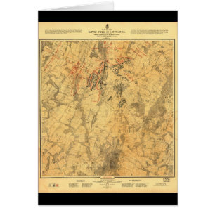 Champ de bataille de Gettysburg Carte par John Bac