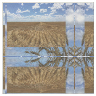 Champ de blé et tissu de motif de bloc de stock