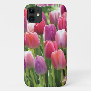 Champ de coque iphone de tulipes